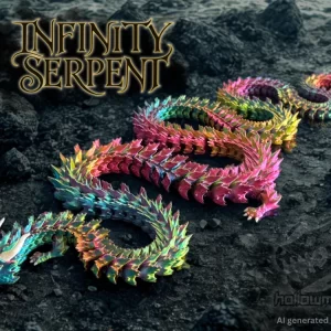 فیگور مجسمه غضروفی مدل اژدها چند رنگ